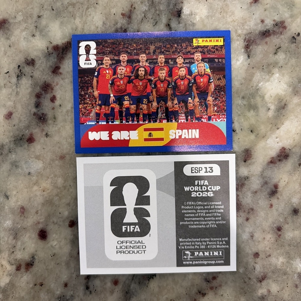 Panini FIFA Spain Team Blue Parallel Sticker #ESP13 We Are Spain 2026